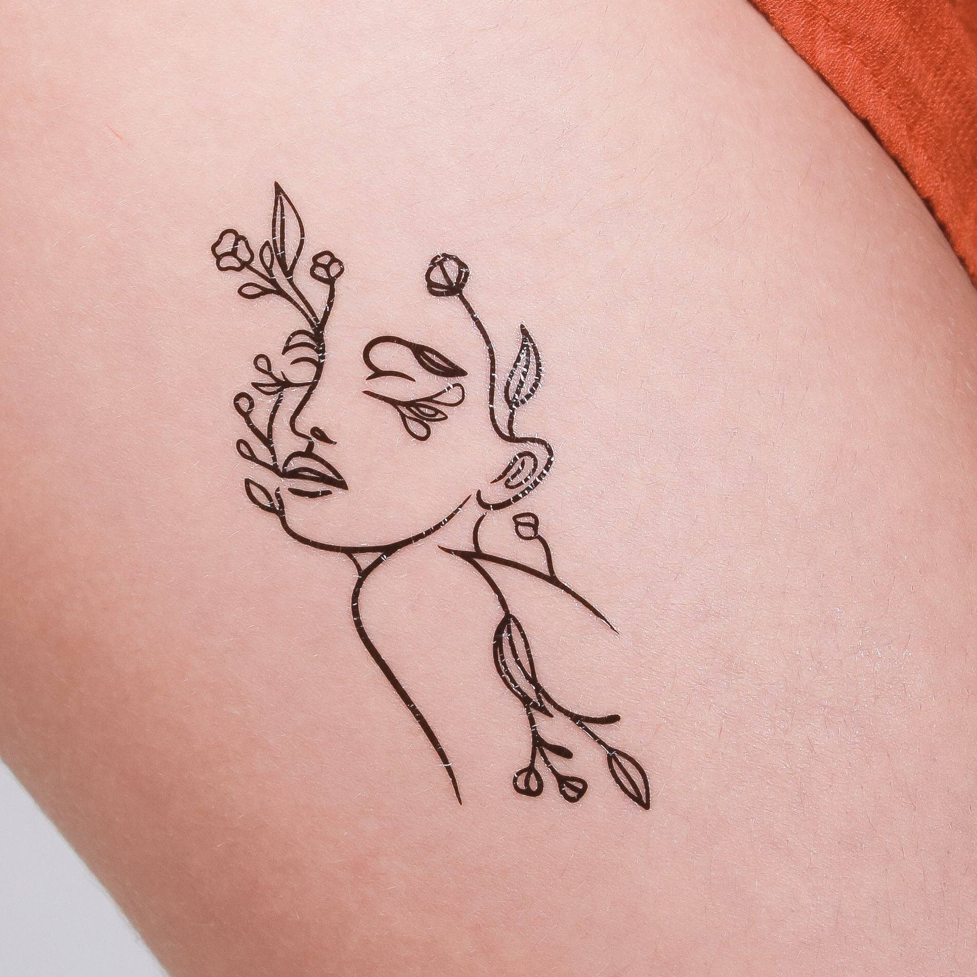 The Flash Tattoo - Wholesale Tijdelijke tattoo - Bloemig gezicht2