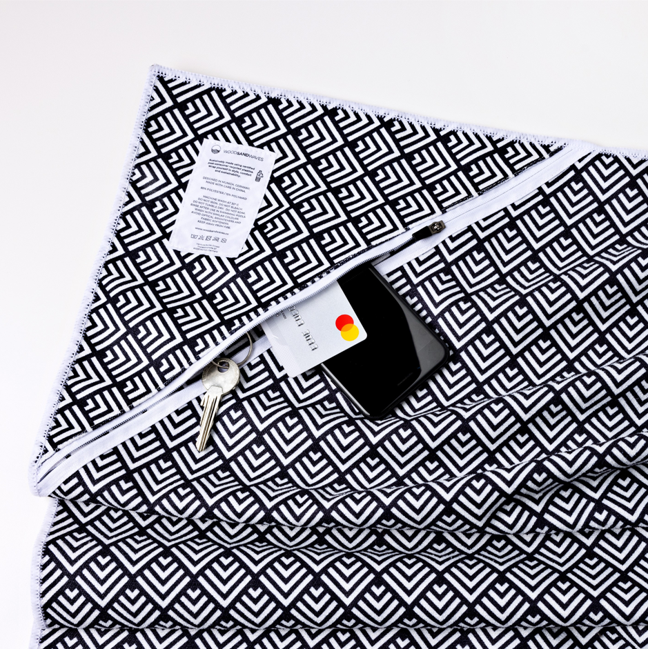 WOODSANDWAVES - Wholesale Beach Towel - Copacabana - Beach Blanket XXL - 180cm x 160cm - lightweight, compact & sand-repellent1