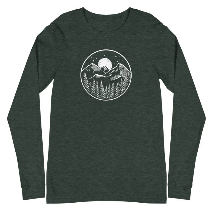 Camiseta Unisex de Manga Larga Montaña para venta al por mayor de Counter Couture