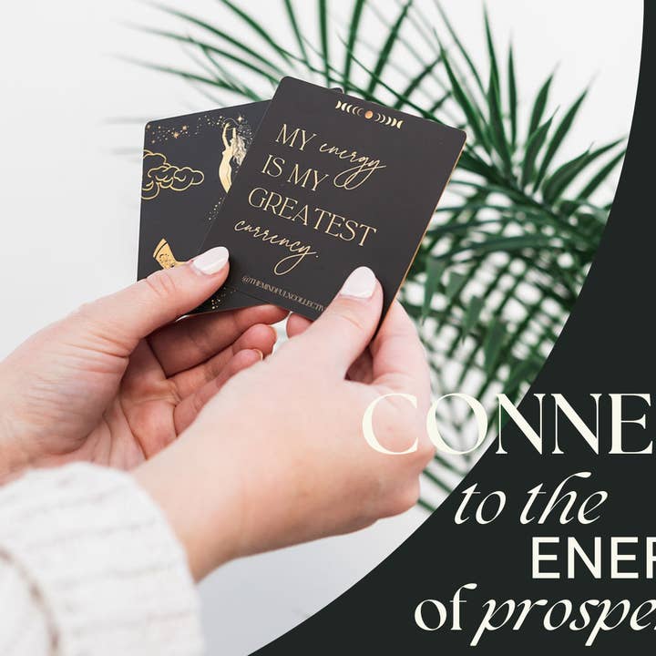 THE MINDFUL COLLECTIVE - Wholesale Tarot Cards - Prosperity Affirmation Cards - 50 Card Deck