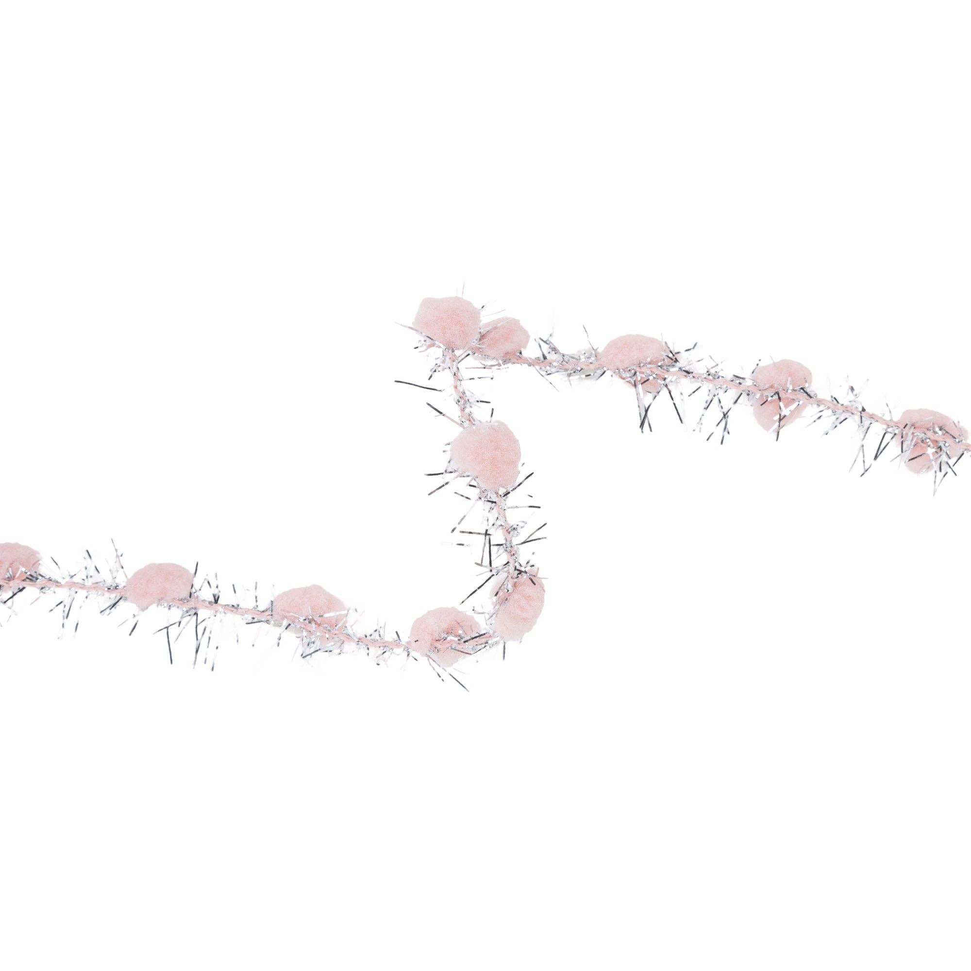 LA Ribbons Wholesale - Wholesale Craft Supplies - 3/8" Tinsel Pom-Pom | Pink | 10 Yard Roll3