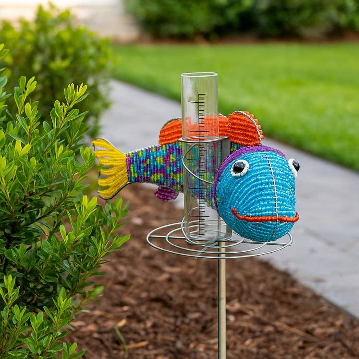 Beadworx By Extol Accessories Ltd. - Wholesale Outdoor Ornament/Decor - Rain Gauge Fish Set of 24