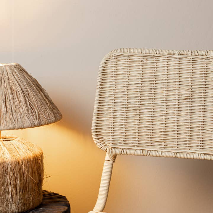 Now's Home - Wholesale Chair - SET OF 2 NATURAL RATTAN CHAIRS WITH BLACK METAL LEGS 49X46X81 SUZIE3