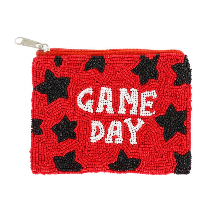 SP Sophia Collection - Wholesale Coin Purse - Women's - Game Day Seed Bead Beaded Zipper Coin Bag 4
