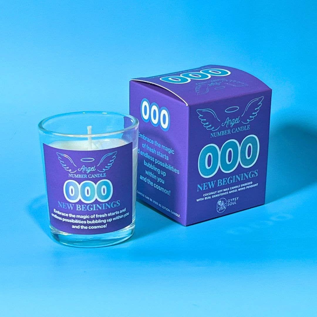 Gypsy Soul - Vente Bougie en bocal - Bougie Lotion Numéro d'Ange avec Pendentif Ange Pierre Précieuse Aile3