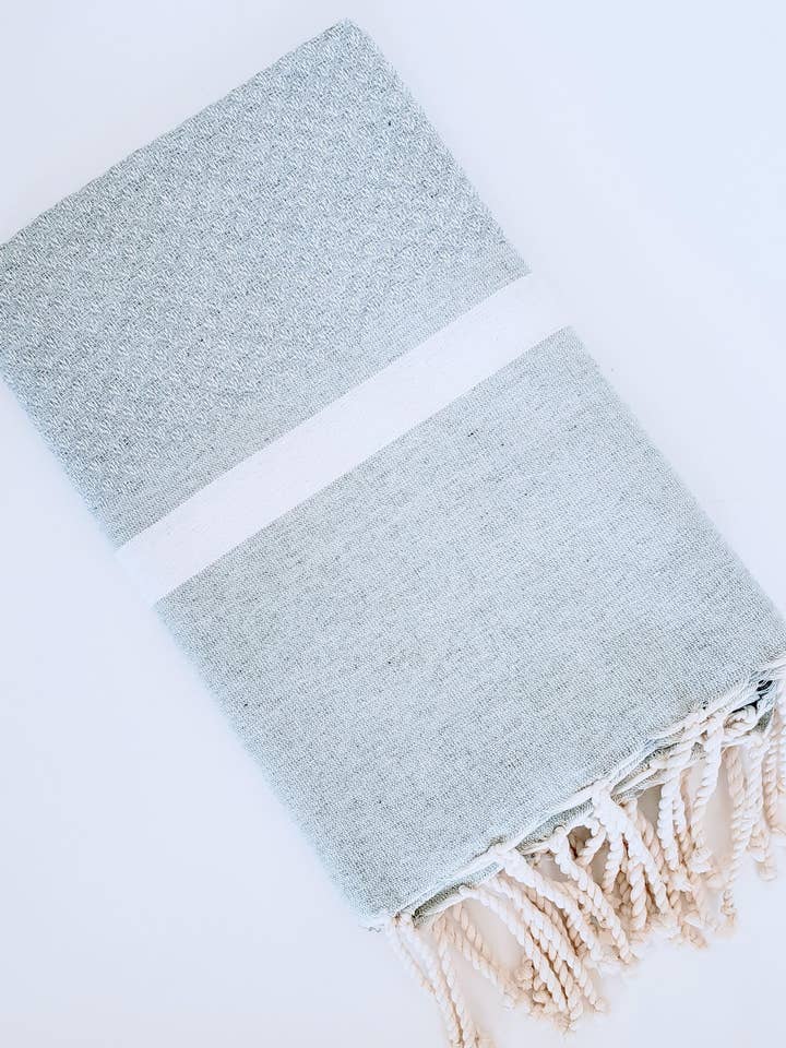 Telo mare/Sarong- Zen Grey Herringbone per la vendita all'ingrosso da parte di wonderfouta