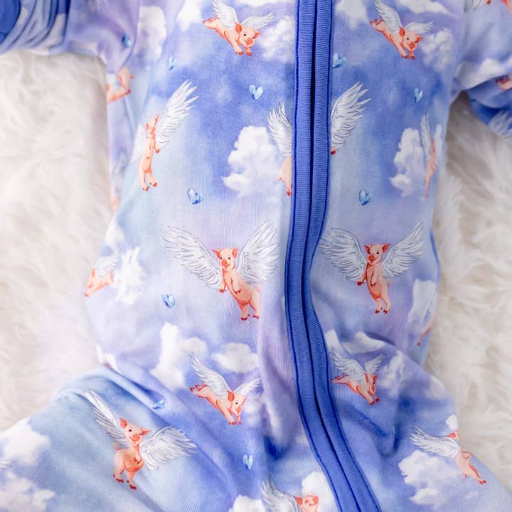 Free Birdees - Wholesale Jumpsuit - Baby - When Pigs Fly Convertible Footie (NB-3T)