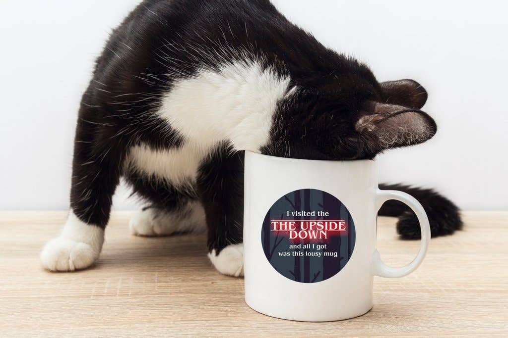 The Foxy Hipster - Wholesale Coffee Mug - Stranger Things Inspired 11oz Coffee Mug Upside Down2