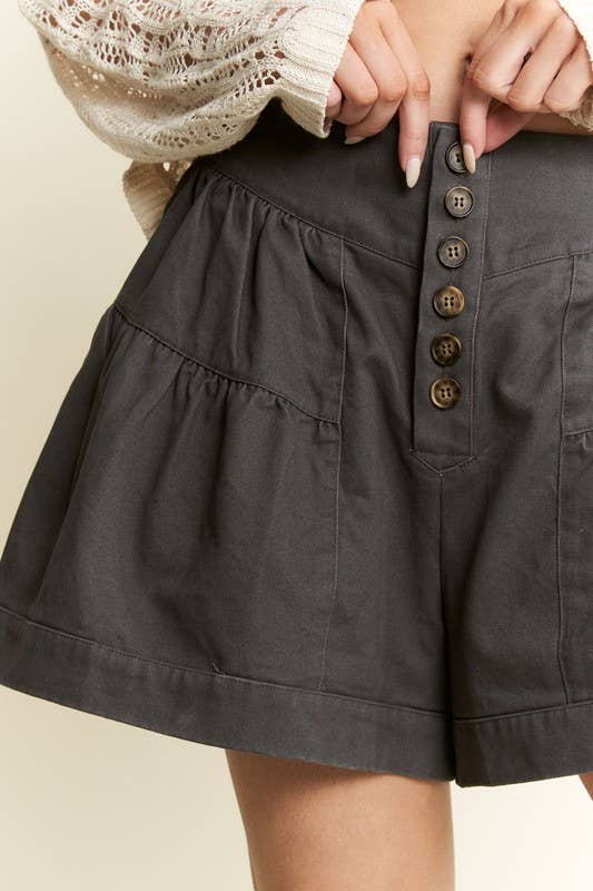 JADE BY JANE - Wholesale Shorts - Women's - SOLID HIGH WAIST RUFFLE PANTS8