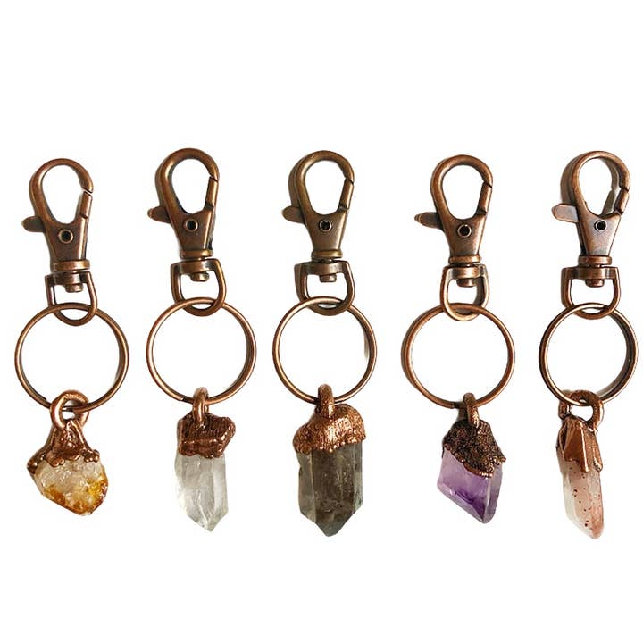 Crystal & Copper Keychain for wholesale by MergingMetals