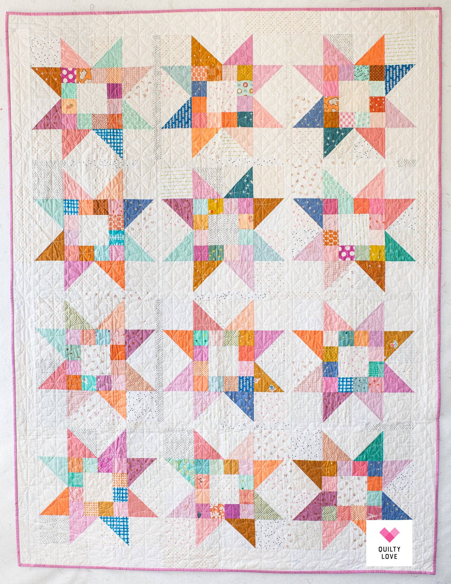 Quilty Love - Wholesale Knutselnaai-set - Quilty Stars papieren quiltpatroon7