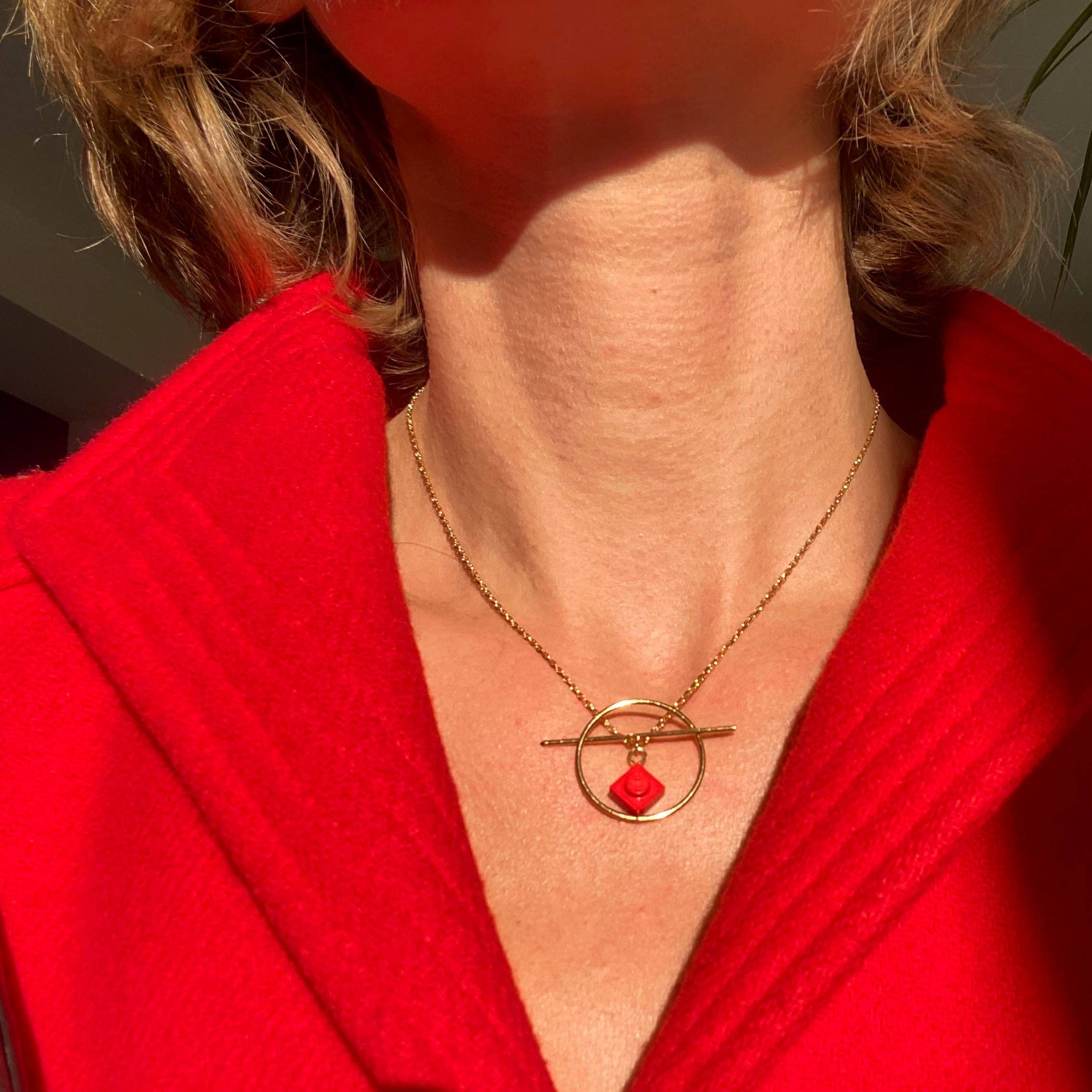 Brique d'Oreille - Wholesale Pendant/Charm Necklace - Geometric necklace with a Lego brick - Les Astucieuses22