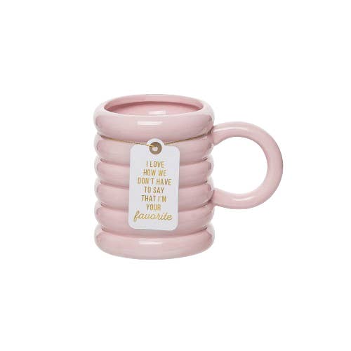 Im Your Favorite Pink Ribbed Mug for wholesale by Totalee Gift