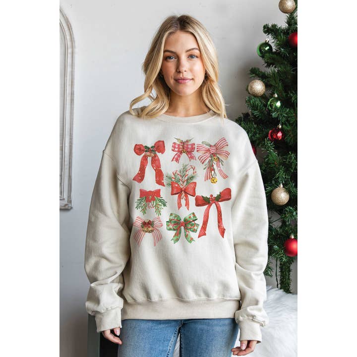 FESTLIGA ROSETTER Julgrafisk Sweatshirt för wholesale av BLUME & CO.