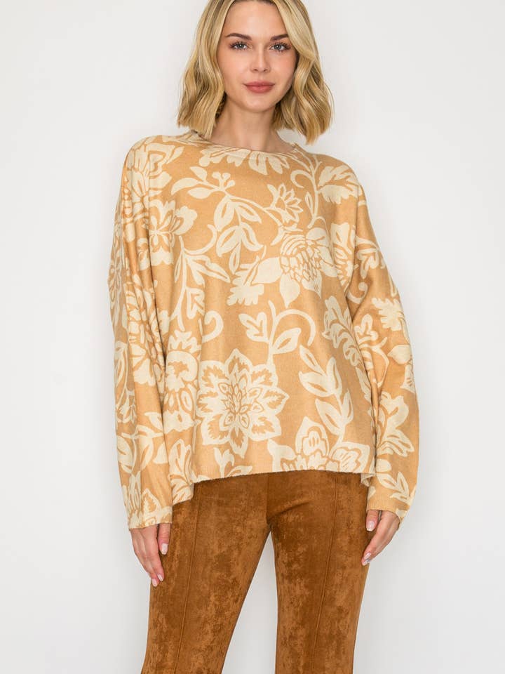 LoveWednesday - Wholesale Knit Sweater - Women's - Mood for Fall Camel Sweater  - LWSW12085