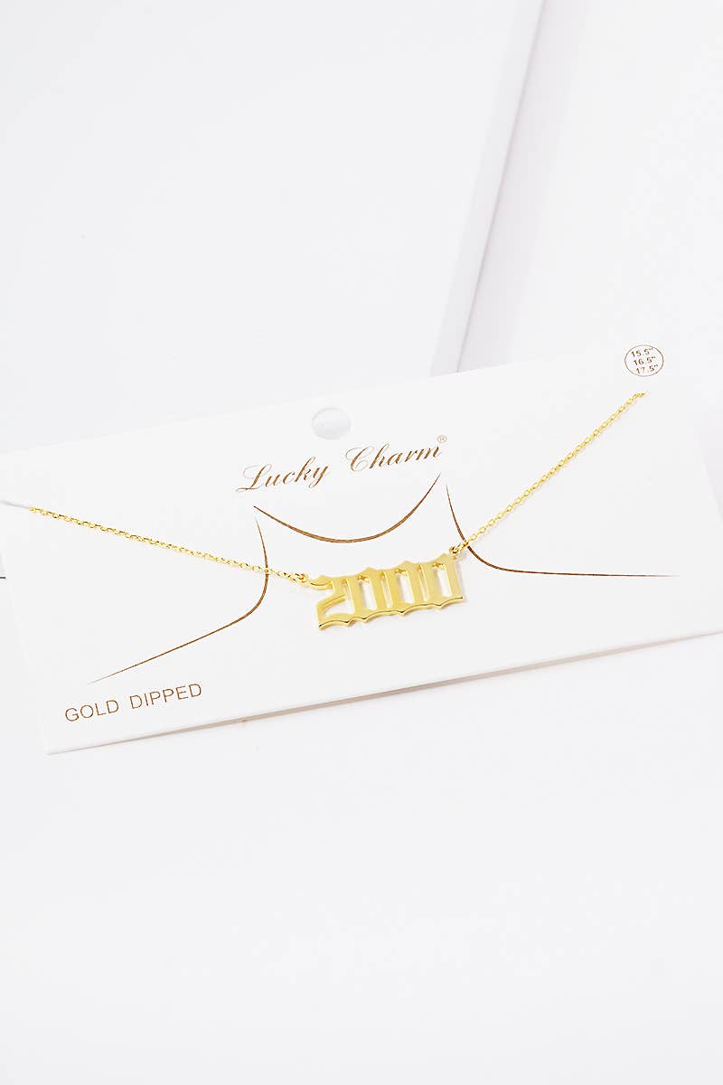 OHBOOBA DESIGN - Wholesale Pendant/Charm Necklace - Gold Plated Birth Year Necklace40