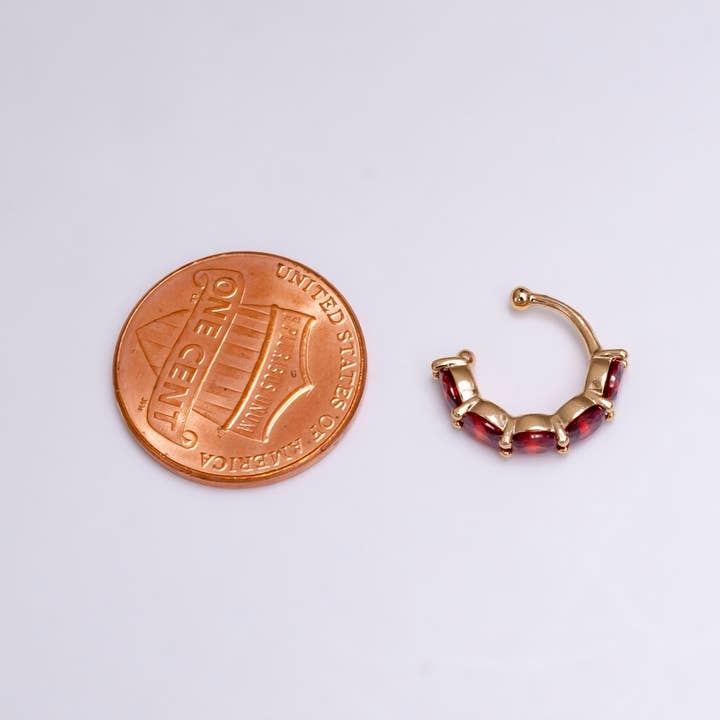 Aim Eternal - Wholesale Cuff/Wrap Earrings - 1x Ear cuff no piercing Gold with 8 Different Color cz, ear cuff, minimalist jewelry conch cuff AI-001~AI-0088