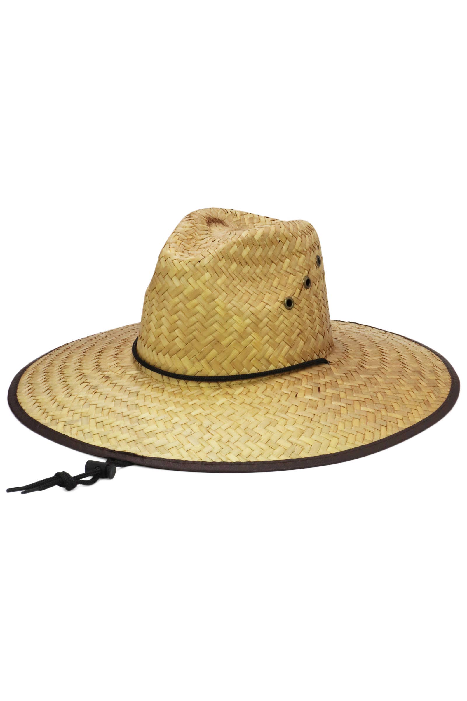 Cap Zone – Engroshandel Stråhat – unisex – Tycoon Eyelet Vegansk Læder Strå Livredderhat3