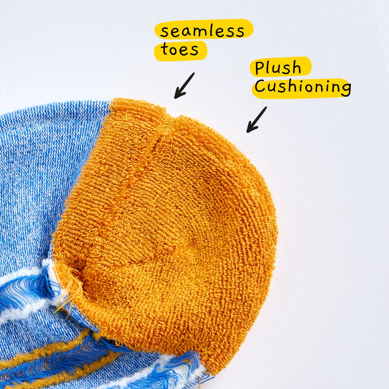 Ohana Sunshine - Wholesale Socks - Unisex - Stripe Trifecta Crew Socks |  Blue & Brown | Soft Combed Cotton 3