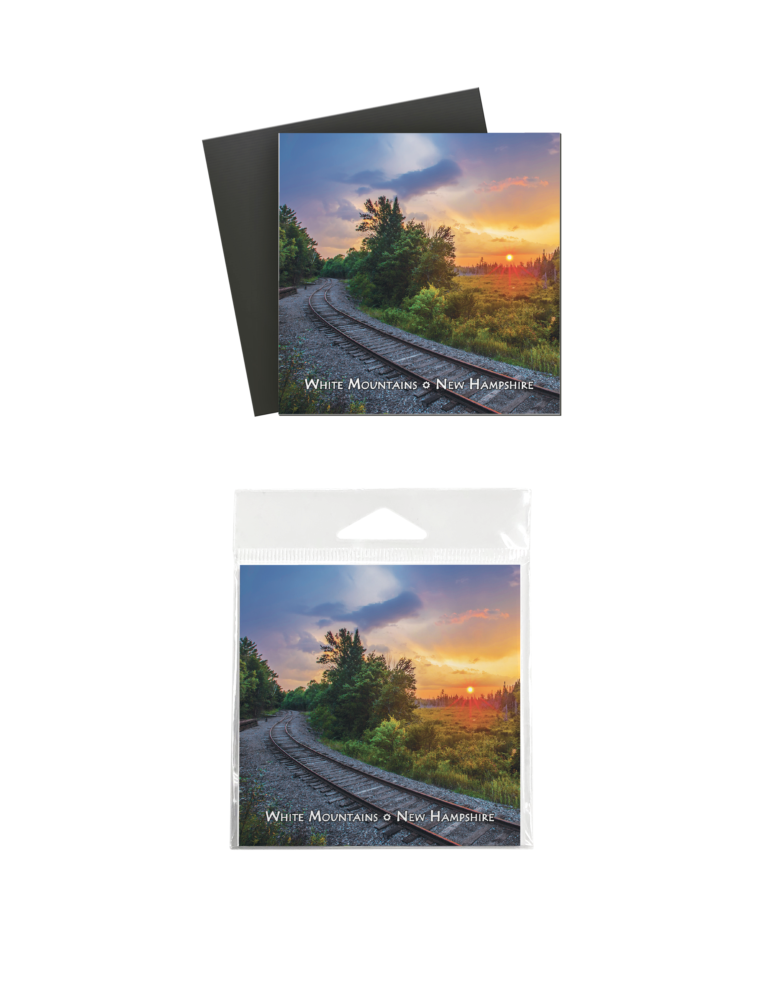 White Mountain Images - Wholesale Magnet - 7523 -  Sunset on the Tracks Magnet1