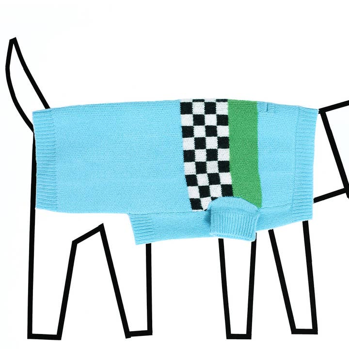 Maglione a scacchiera per la vendita all'ingrosso da parte di Ware of the Dog