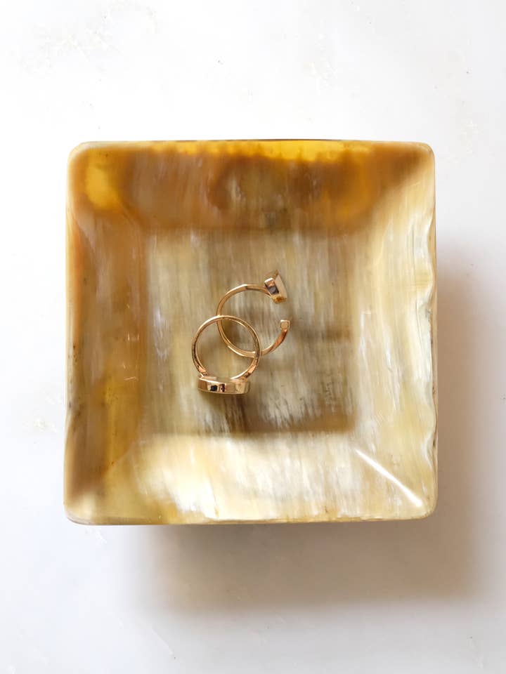 Gia Nho Buffalo Horn Jewelry & Trinket Tray for wholesale by Hathorway