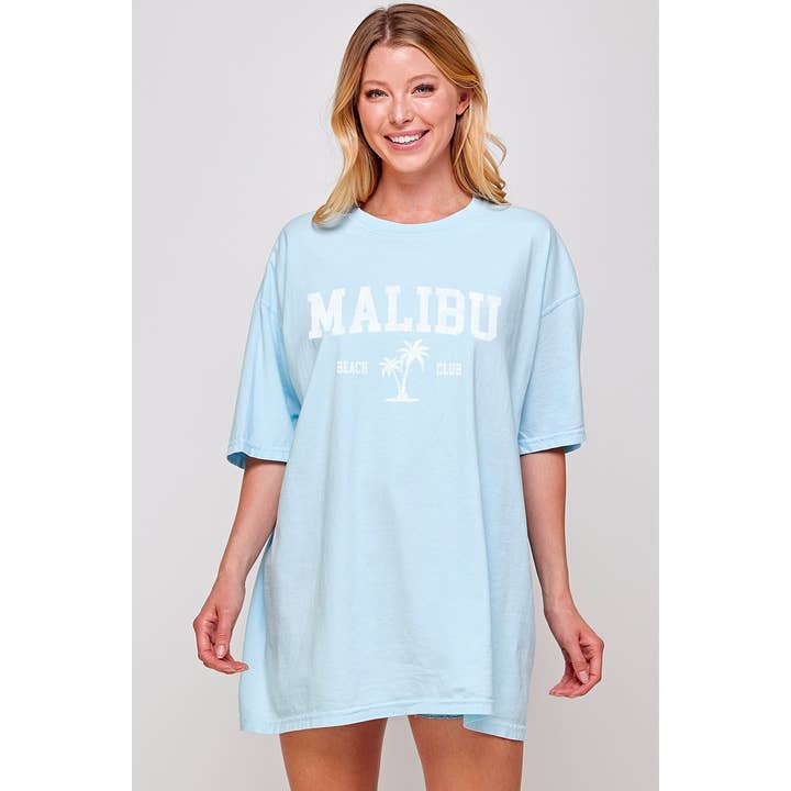 MALIBU BEACH CLUB GRAFISK OVERDIMENSIONERET TEE for engroshandel hos Illustrated Society
