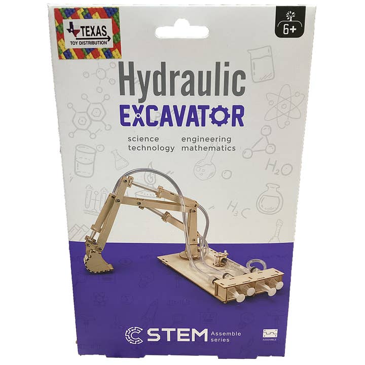 Hydraulic Excavator STEM Construction Kit, Educational Toy for wholesale by Texas Toy Distribution