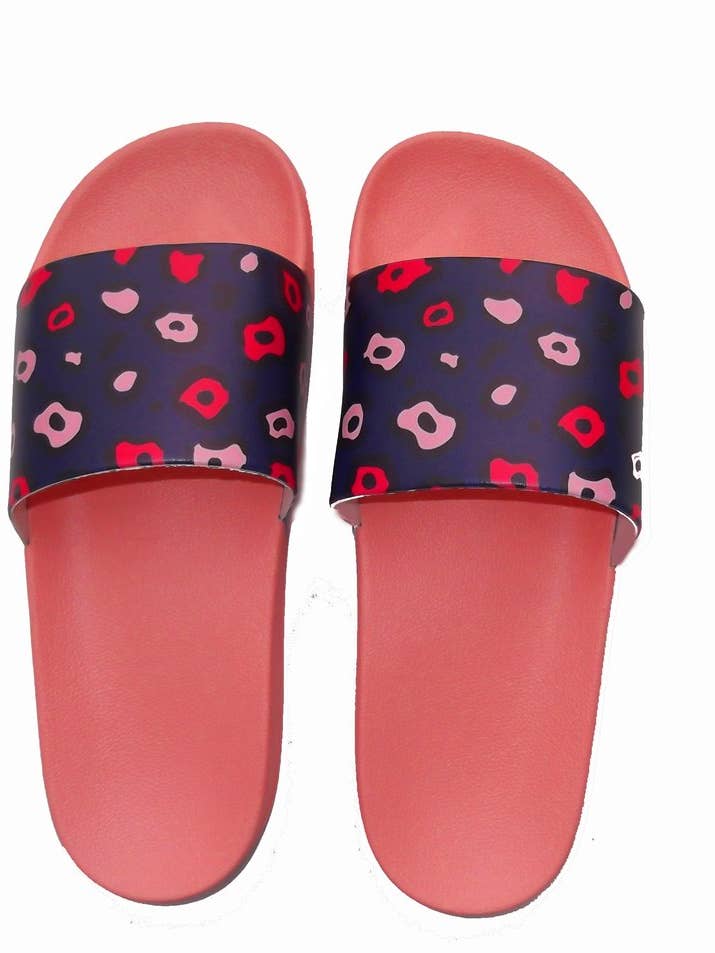 Sandalias con estampado de leopardo azul marino para venta al por mayor de GirlzNDollz