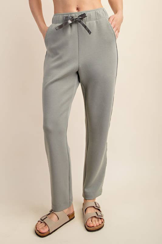 Sunday Morning - Wholesale Lounge Sweatpants/Joggers - Women's - P146237 Straight Leg Jogger with Side Satin Detail14