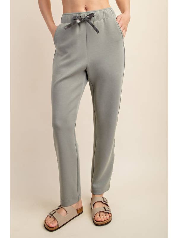 Sunday Morning - Wholesale Lounge Sweatpants/Joggers - Women's - P146237 Straight Leg Jogger with Side Satin Detail14