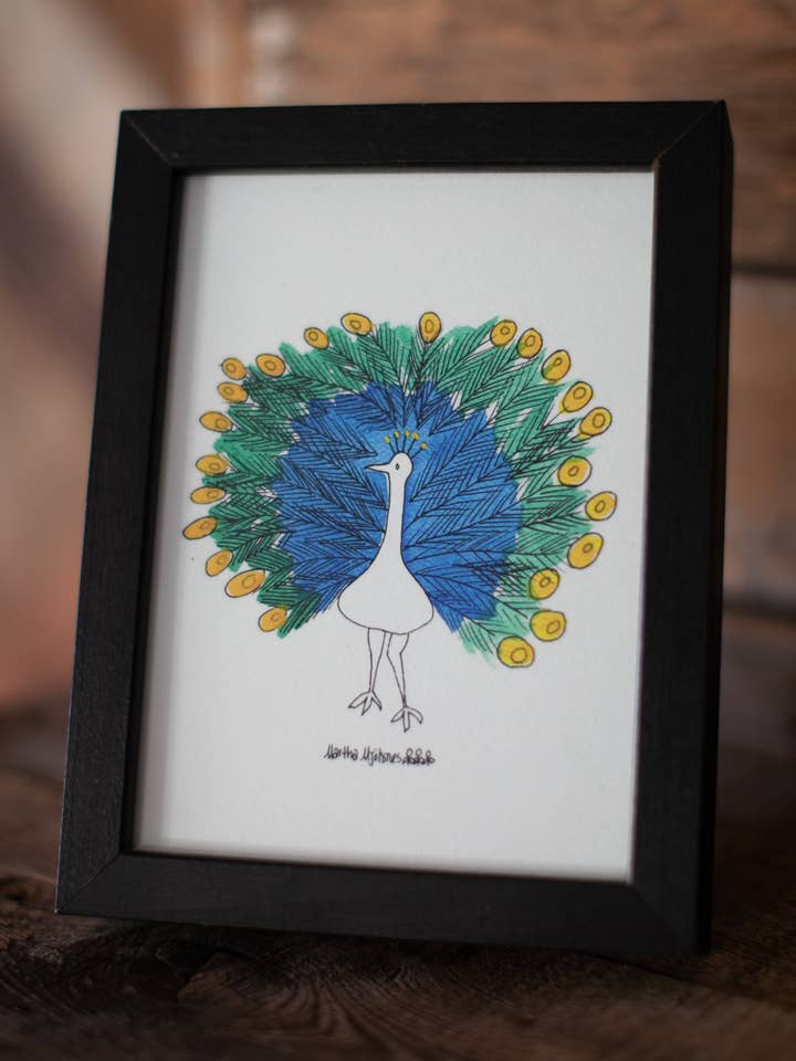 Imprimé paon pour la vente par Little Viking Art