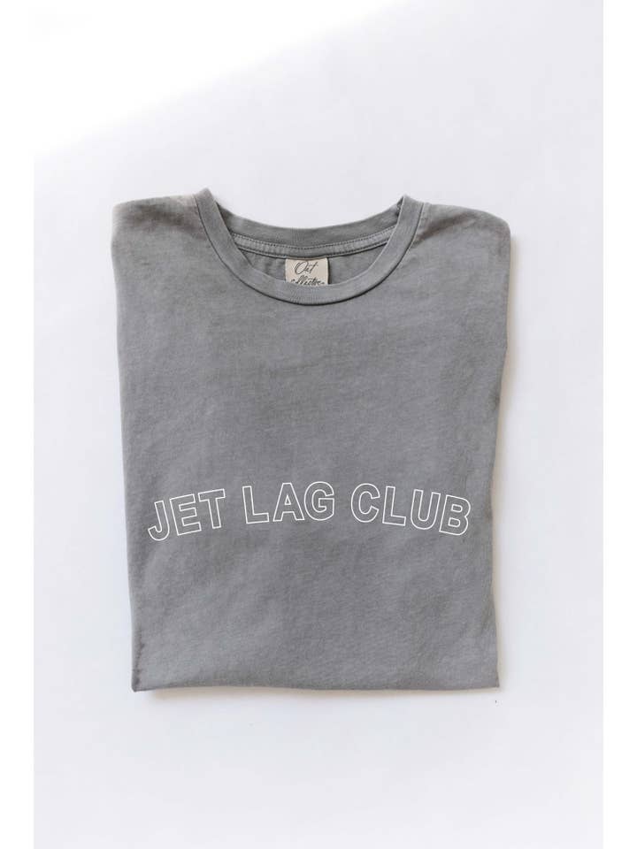 OAT COLLECTIVE - Wholesale Screen Printed T-Shirt - Women's - JET LAG CLUB Mineral Washed Graphic Top8