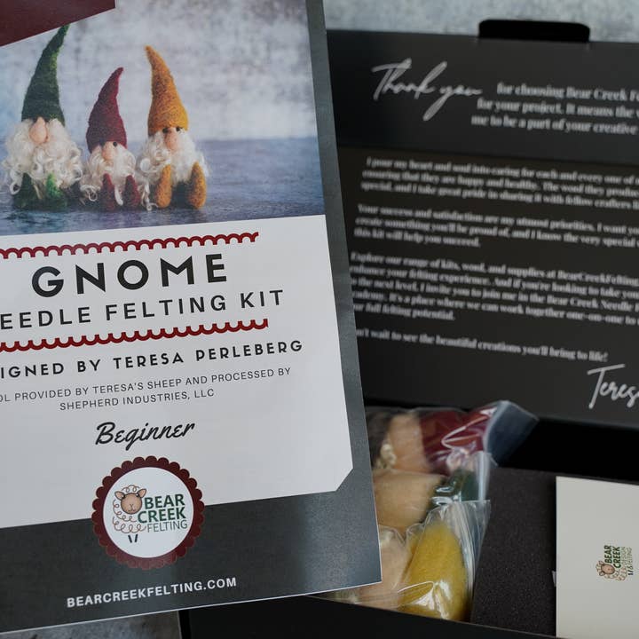 Bear Creek Felting - Wholesale DIY Craft Kit - Gnome Needle Felting Kit9
