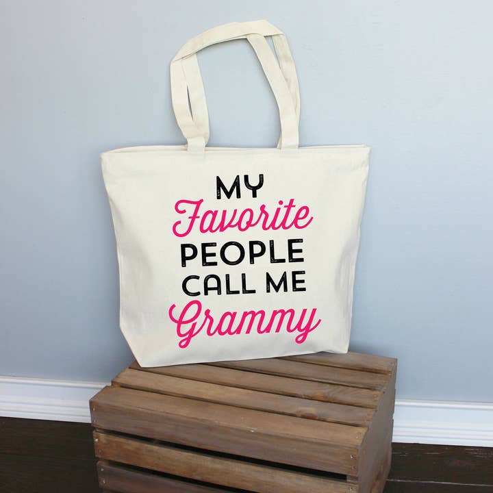 Sac fourre-tout My Favorite People Call Me Grammy, 2 tailles pour la vente par Love You a Latte Shop