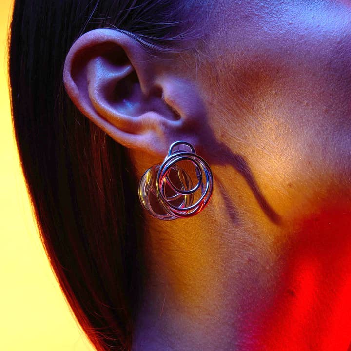 BOUCLES D'OREILLES ARA ARGENT MASSIF pour la vente par Jade Venturi