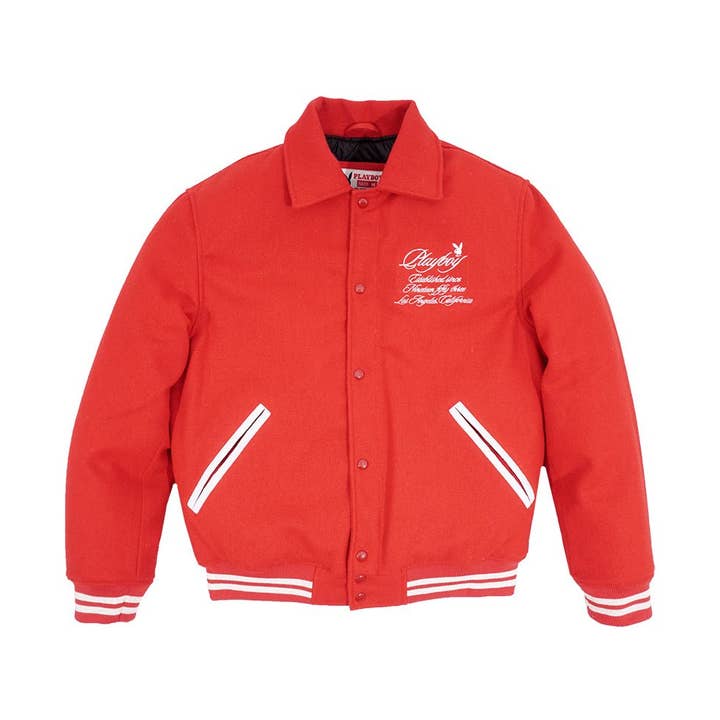 PLAYBOY - Vente Veste d'université/de baseball – femme - Veste universitaire PB EST. LA BLK4