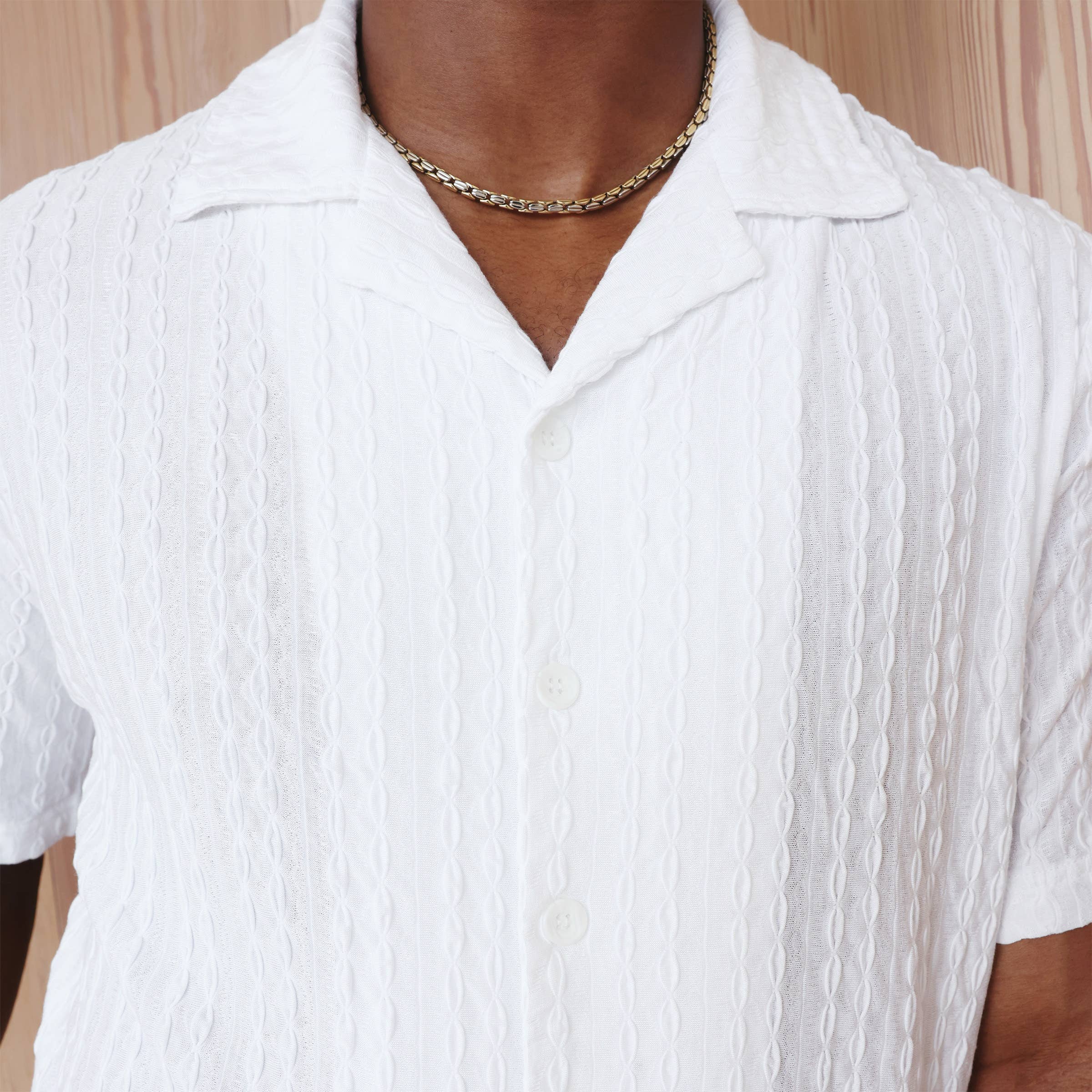 Inserch - Vente Chemise à col boutonné – homme - Chemise à col camp en maille SS0