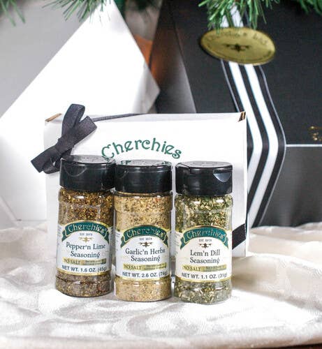 Cherchies Specialty Foods - Wholesale Dried Spice Mix - Cherchies® NO-SALT Seasoning Blend/Dip Mix Gift Collection