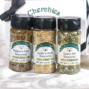 Cherchies Specialty Foods - Wholesale Dried Spice Mix - Cherchies® NO-SALT Seasoning Blend/Dip Mix Gift Collection0