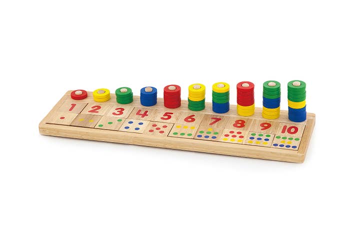 Trade Toys Limited - Vendita all'ingrosso Giocattolo in legno - Bambini - Gioco Viga Count & Match Number0