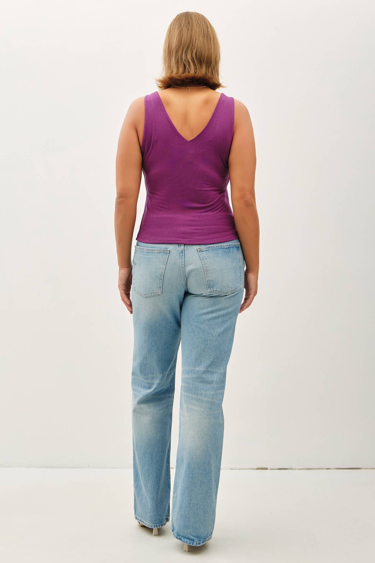 Be Cool - Wholesale Tank Top - Women's - PLUS [SOFT CORE] BASIC V-NECK F AND B TANK 3