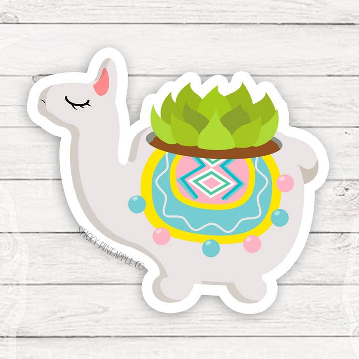 Adesivo per fioriera succulenta a forma di lama | Adesivo opaco | Adesivo succulento | Adesivo resistente alle intemperie | Per laptop, bottiglia d'acqua e altro per la vendita all'ingrosso da parte di Sticky Pineapple Co