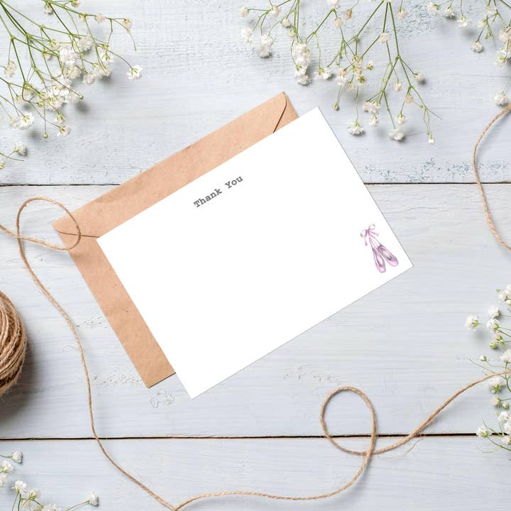 Crumble & Core – wholesale Stationery/notecard set – Ballet Shoe Note Cards1
