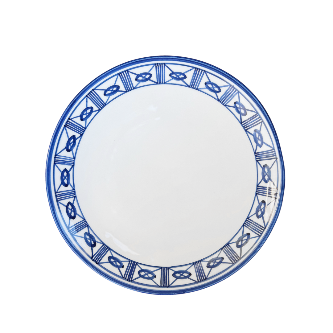 Provvista Designs - Wholesale Dinner Plate - Lisbon Dinner Plate with Filigree Rim~hand painted4