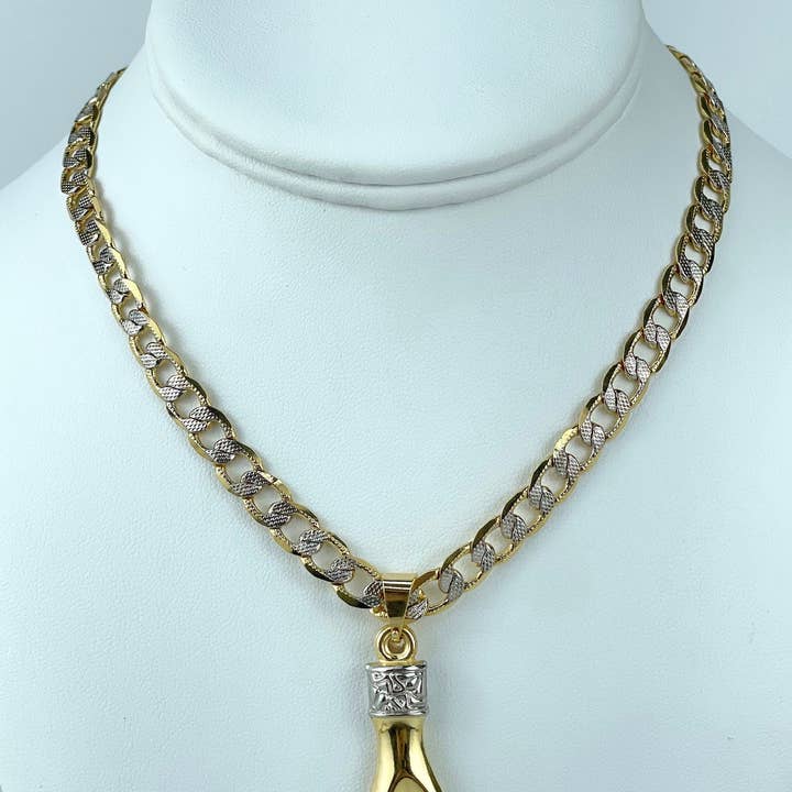 Luxus Accessories - Wholesale Individuele bedel/hanger - 18k goud gevulde zilver gevulde of tweekleurige figa handhanger