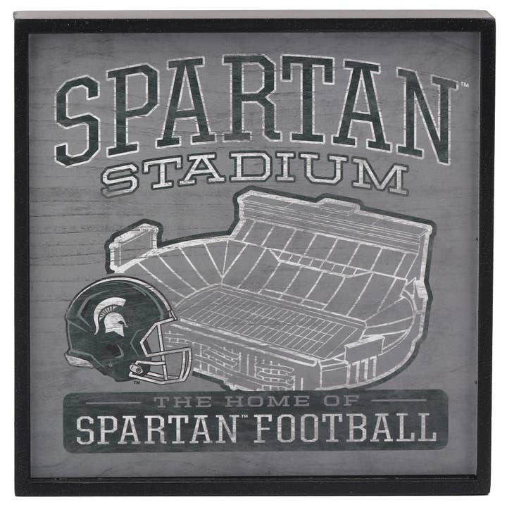 Open Road Brands, LLC - Wholesale Sign - Michigan State University Football Stadium Wood Wall Decor