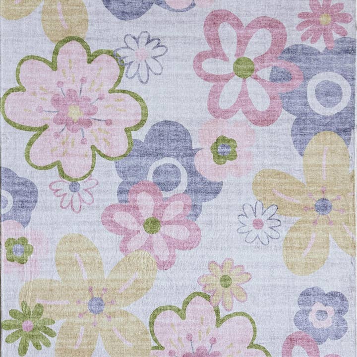 Barnens roliga blommiga rosa lila mjuka matta för wholesale av Koshani