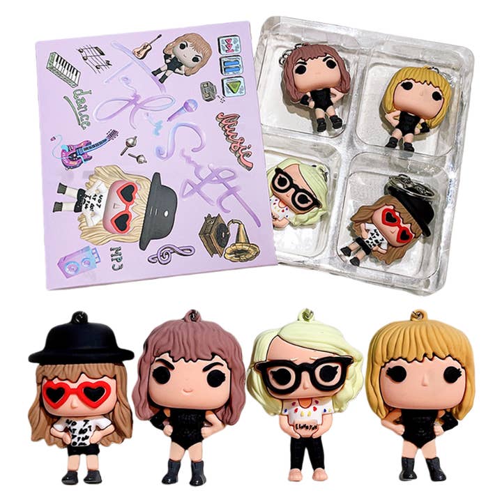 Taylor Swift Pop Singer-Inspired Cute Mini Doll Keychain Q-Style Figure Bag Charm & Desk Ornament and other Purchase Wholesale mini pop it keychain. Free Returns & Net 60 Terms on Faire trending on Faire.