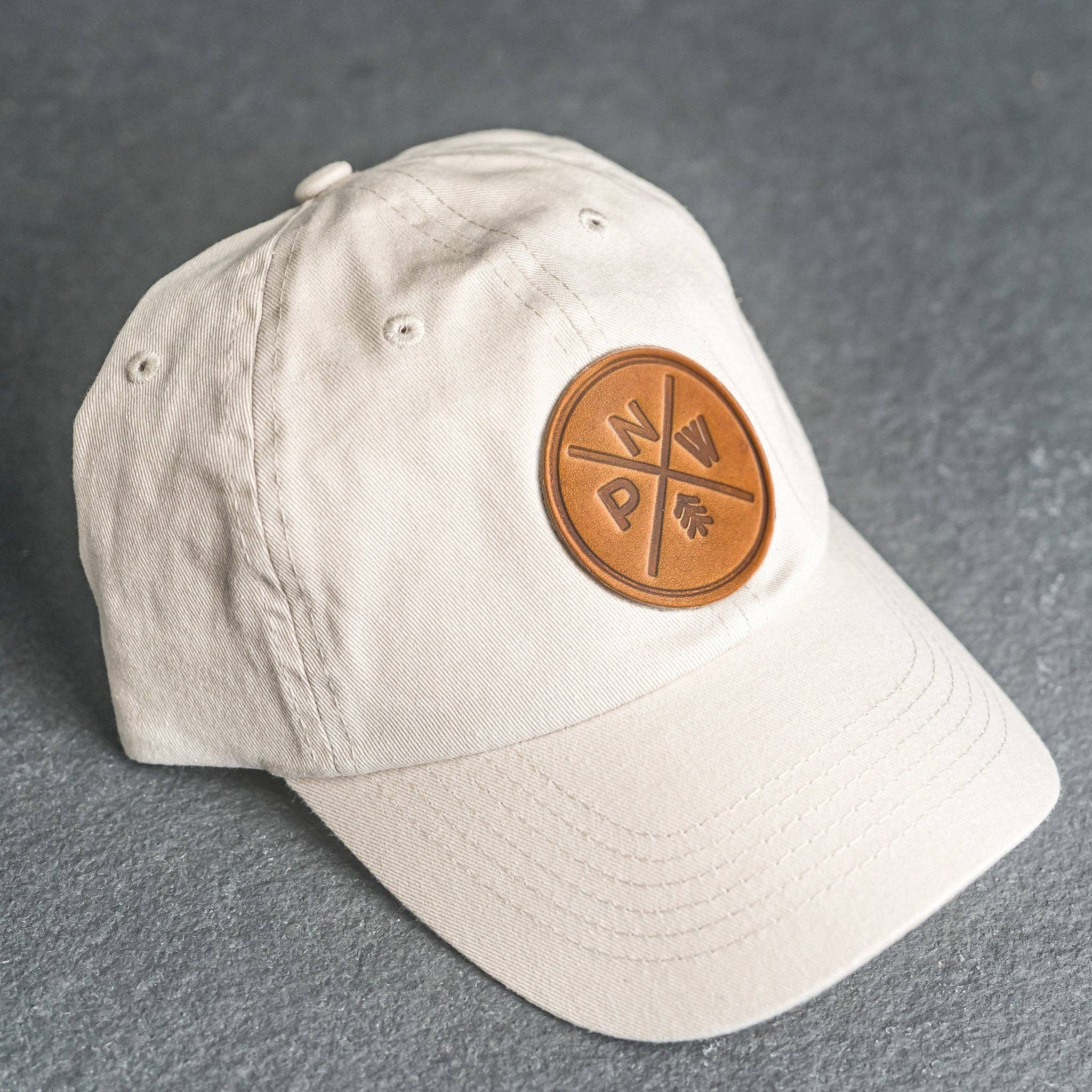 Ox & Pine - Wholesale Trucker Hat - Unisex - Leather Patch Unstructured Style Hat - PNW Stamp0